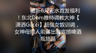 ⚫️⚫️最新6月无水首发福利！东北Dom推特调教大神【潇洒Gucci】超强女奴训调，女神母狗人前露出海底捞啤酒瓶插逼