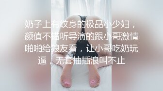 奶子上有纹身的极品小少妇，颜值不错听导演的跟小哥激情啪啪给狼友看，让小哥吃奶玩逼，无套抽插浪叫不止